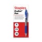 Staples® ProGel™ Retractable Gel Pen, Fine Point, 0.7mm, Blue Ink, Dozen (ST62096)