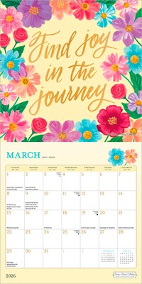 2026 BrownTrout Bonnie Marcus 7" x 7" Monthly Wall Calendar (9798330701544)