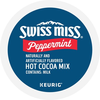 Swiss Miss Chocolate Peppermint Hot Cocoa Mix, Keurig K-Cup Pod, 22/Box (5000355689)