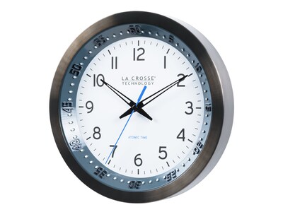 La Crosse Technology Atomic Wall Clock, Metal, 10" (404-54667)