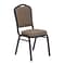 NPS 9300 Series Deluxe Fabric Upholstered Stack Chair, Natural Taupe/Black Sandtex, 80 Pack (9378-BT