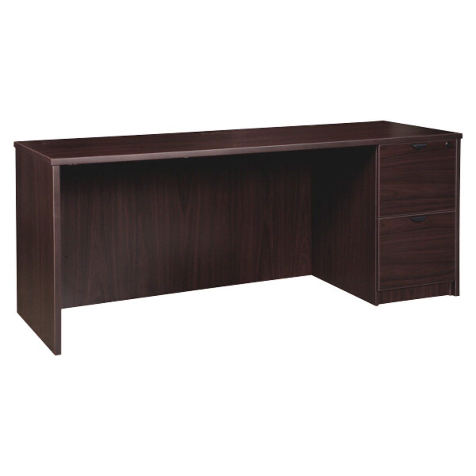 Lorell Prominence 2.0 Right-Pedestal Credenza, 24D x 72W x 29H, Espresso (LLRPC2472RES)