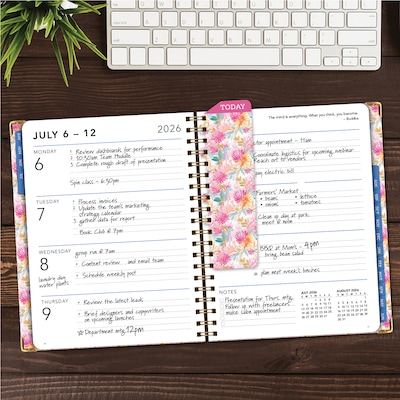 2026-2027 Excello Brands 8.5 x 11 Academic Weekly & Monthly Planner, Paperboard Cover, Floral Fiesta (NAY27-8511LP-89)