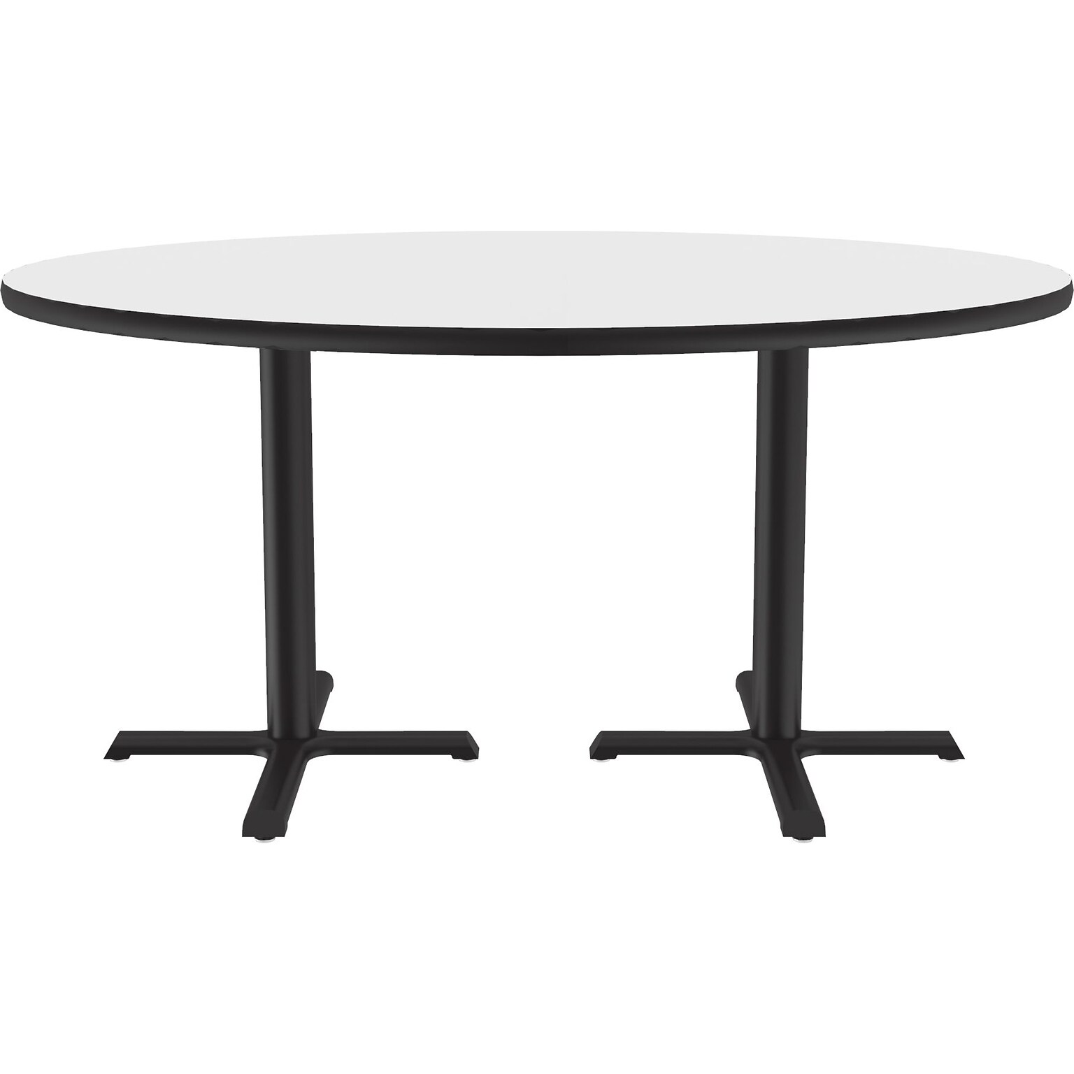 Correll 60 Round Dry-Erase Markerboard Cafe Table, Frosty White/Black (BCT60DER-80)