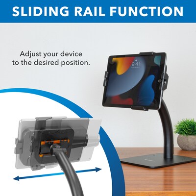 Mount-It! Adjustable Anti-Theft Tablet Countertop Kiosk Stand for 7.9"–11" Tablets, Black (MI-3871B)