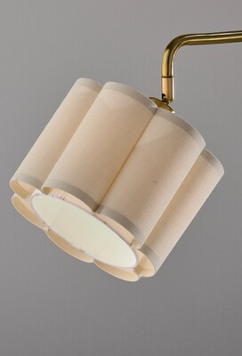Adesso Dover Supercharger Incandescent Desk Lamp, 22.25"H, Antique Brass/Off-White (2616-21)