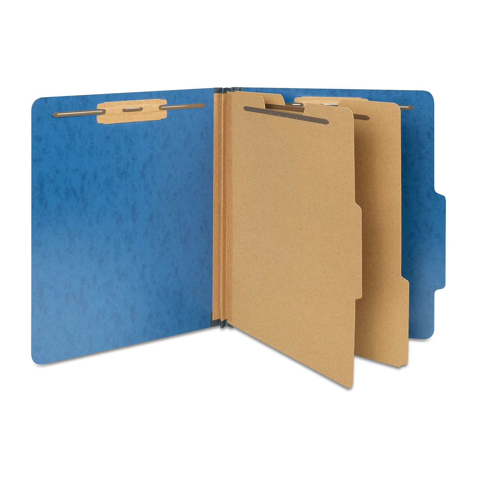 Staples Moisture Resistant Classification Folder, 2-Dividers, 2.5 Expansion, Letter Size, Dark Blue, 10/Box (TR614641)