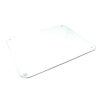 Floortex CraftTex Glass Craft Protector Mat, 19 x 24, Crystal Clear (FCCE1924G)
