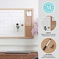 Martha Stewart Everette Magnetic Cork-Dry Erase Monthly Calendar Combo Set, Engineered Wood Frame, 2