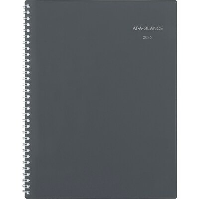 2026 AT-A-GLANCE DayMinder 8.5" x 11" Weekly & Monthly Planner, Poly Cover, Gray (GC545-07-26)