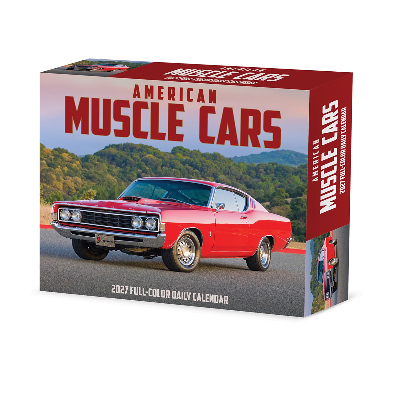 2027 Willow Creek American Muscle Cars 6.2 x 5.4 Daily Day-to-Day Calendar, Assorted Colors (63217)