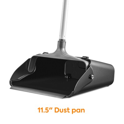 Coastwide Professional Heavy Duty 36.4 Plastic Upright Dustpan, Black