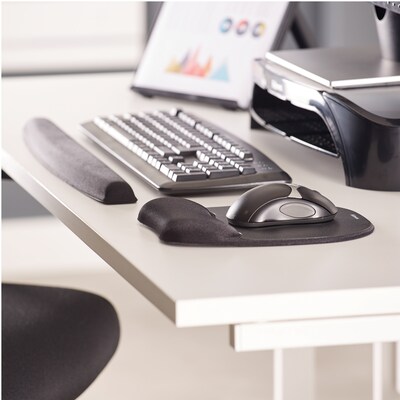 Fellowes Memory Foam Keyboard Wrist Rest, Black (9178201)