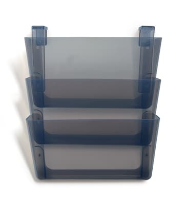 TRU RED Unbreakable 3-Pocket Plastic Letter Wall File, Smoke – Durable Wall-Mounted Organizer for Mail, Documents & Daily Filing