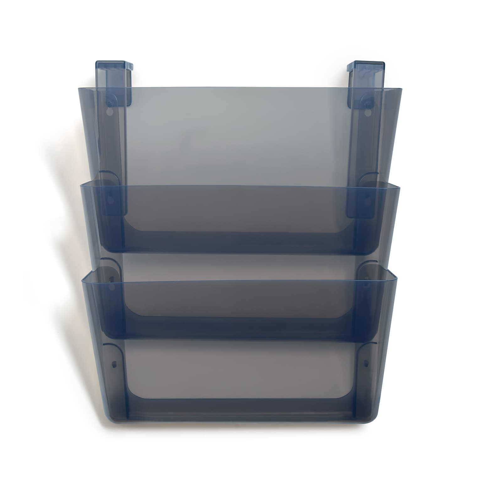 TRU RED Unbreakable 3-Pocket Plastic Letter Wall File, Smoke – Durable Wall-Mounted Organizer for Mail, Documents & Daily Filing