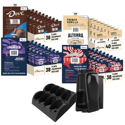 Flavia Aroma Coffee Maker w/ Organizer & 152 Freshpacks