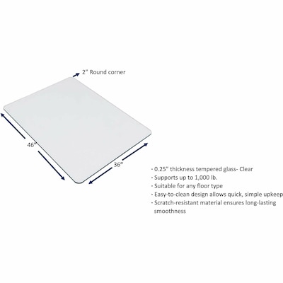Lorell Tempered Glass Chairmat (LLR82833)