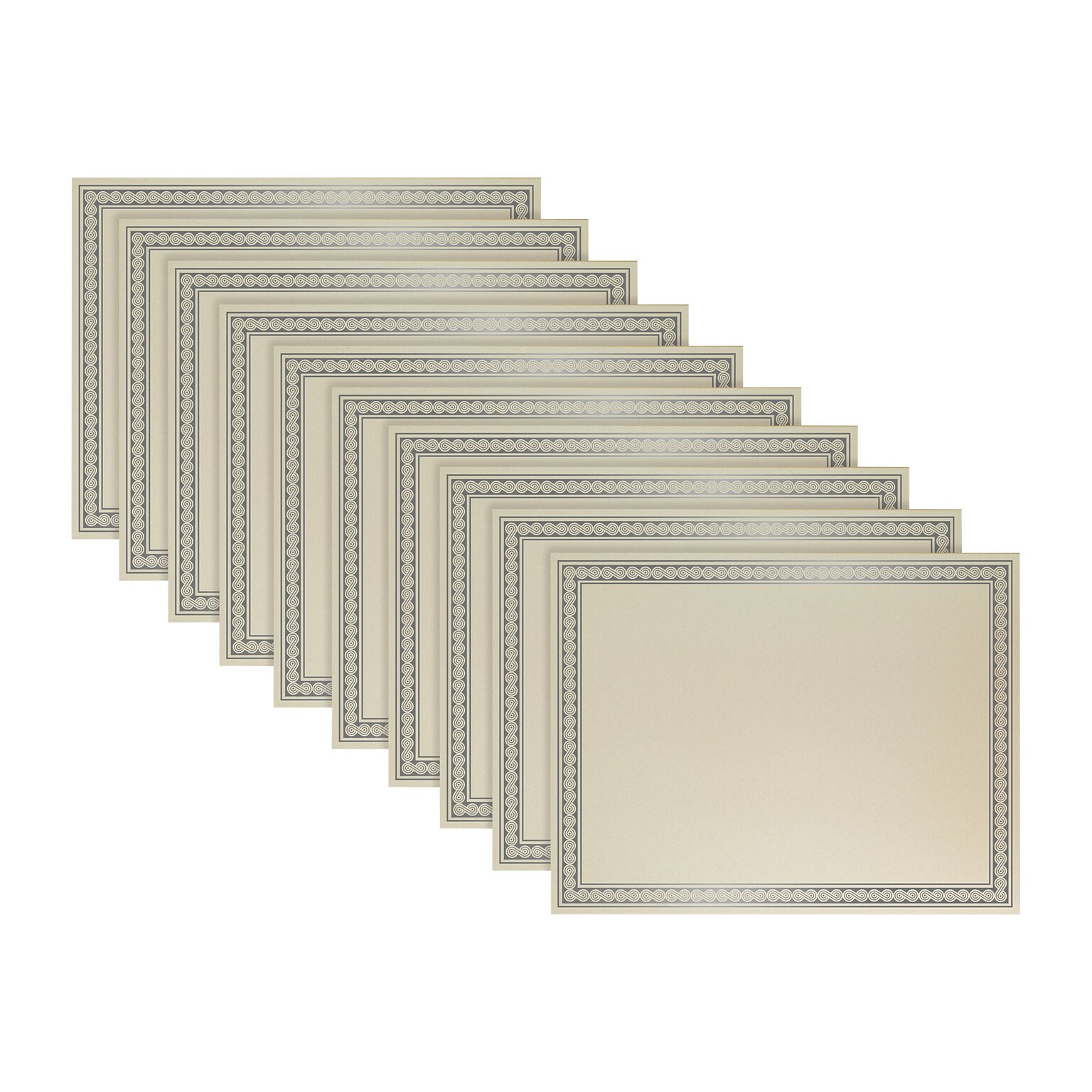 Better Office Certificates, 11 x 8.5, Ivory/Silver, 100/Pack (64493-100PK)