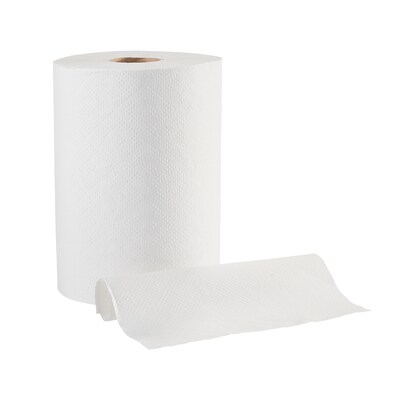 Pacific Blue Basic Recycled Hardwound Paper Towels, 1-ply, 350 ft./Roll, 12 Rolls/Carton (28706)