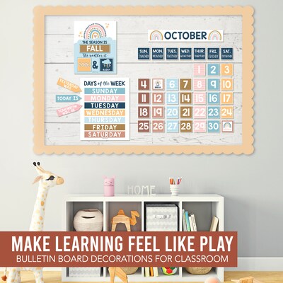 Hadley Designs Boho Circle Time Bulletin Board Calendar for Classroom, 100/Set (HDDX004A2JZ51)