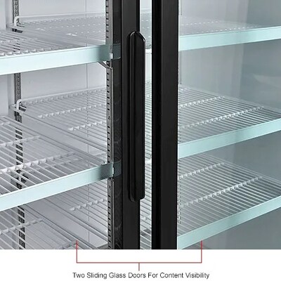 Global Industrial Nexel Merchandiser Refrigerator, 2 Glass Doors, 45 Cu. Ft. (243006)