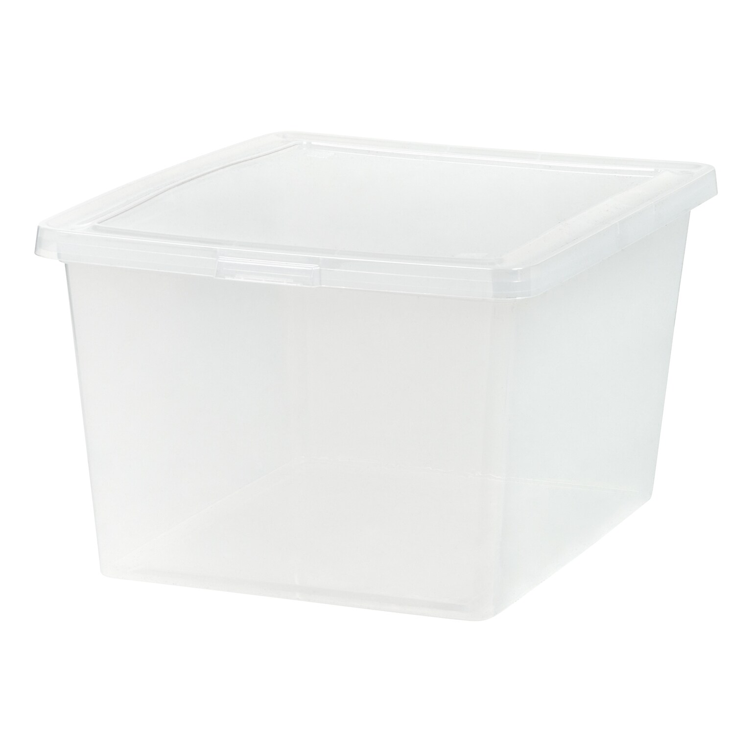 Iris 24.5 Quart Snap Top Plastic Snap Closure Storage Bin, Clear, 6/Pack (585104)