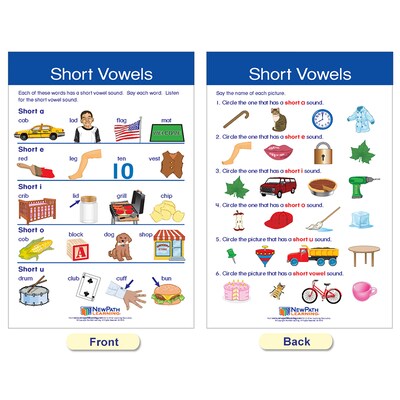 NewPath Learning Decoding & Phonics Bulletin Board Charts, 12" x 18", 8/Set (NP-921501)
