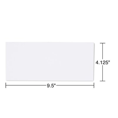 Staples Gummed #10 Envelope, 4-1/8" x 9-1/2", White, 2500/CT (187013NB)