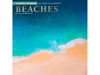 2023-2024 Plato Beaches 12 x 12 Academic & Calendar Monthly Wall Calendar (9781975467159)