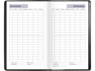 2024-2025 AT-A-GLANCE DayMinder 3.5" x 6" Academic Weekly Planner, Black (AY48-00-25)