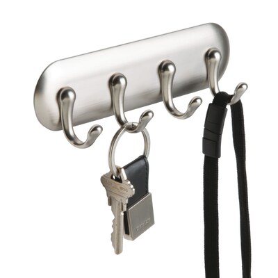 iDESIGN Wall Rack, Brushed Nickel, ABS, 2/Pack (28038M2)