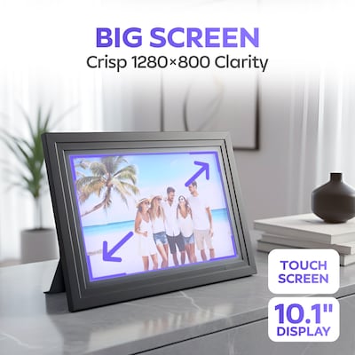 iFab F75 10.1" Touchscreen Wi-Fi Digital Photo Frame, 32GB, Black (IPF75PBK)