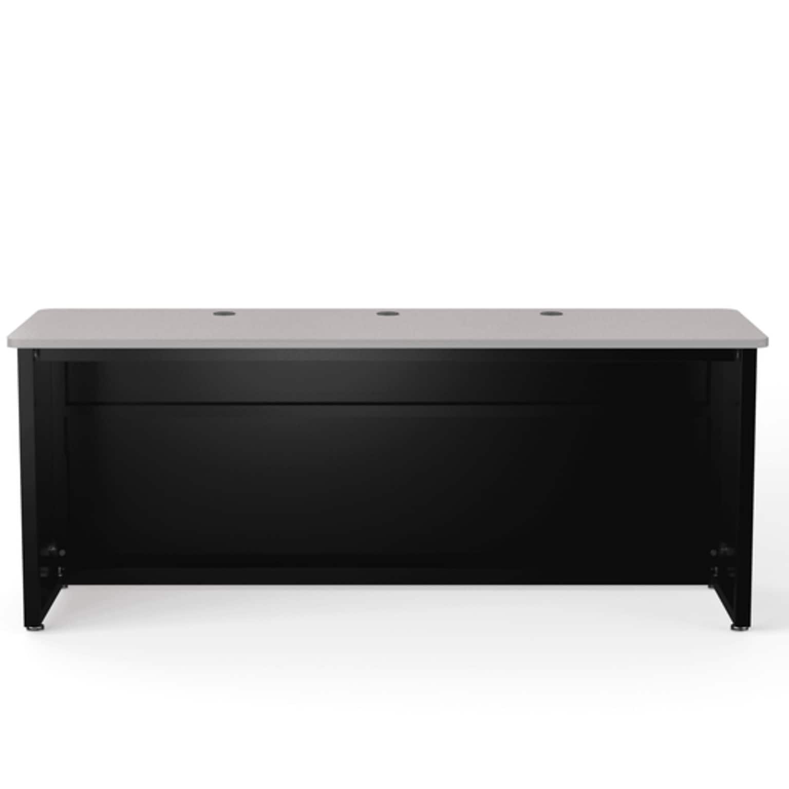 VersaDesk 72W Enclosed Versa Classroom Desk, Grey/Black (CD7224-BG)
