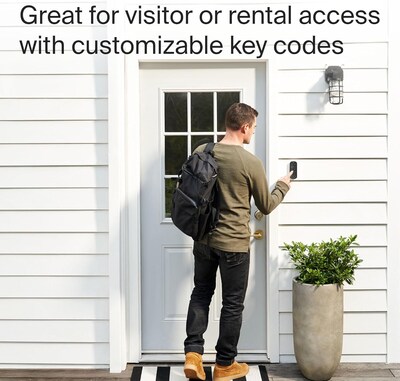 Level Backlit Bluetooth Smart Keypad for Locks with Sharable Key Codes, Black (C-K12U)
