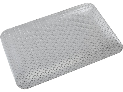 Crown Mats Workers-Delight Deck Plate Supreme Anti-Fatigue Mat, 24" x 36", Gray (WD 1223GY)