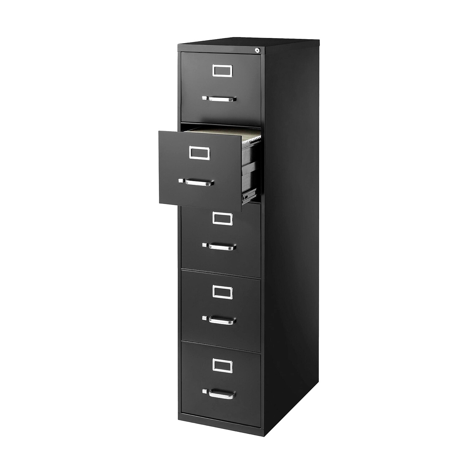 Quill Brand® Commercial 5 File Drawer Vertical File Cabinet, Locking, Black, Letter, 26.5D (21917D)