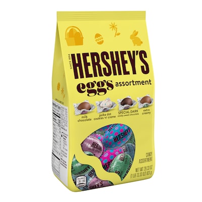 HERSHEYS Assorted Chocolate Eggs Candy Variety Bag, 29.33 oz. (HEC46193)