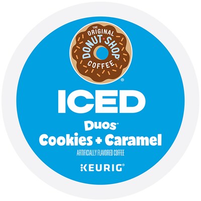 The Original Donut Shop Iced Duos Cookies + Caramel Iced Coffee Keurig® K-Cup® Pods, Medium Roast, 24/Box (5000373021)