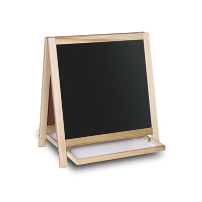 Flipside Dry-Erase Two-Sided Easel, Wood Frame, 19.5 x 18 (17406)