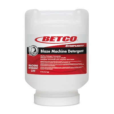 Betco Symplicity Blaze Machine Detergent, Fresh, 8 Lbs., 4/Case (BET2397300)