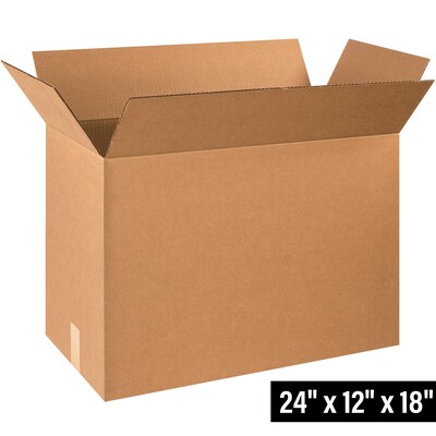 24 x 12 x 18 Shipping Boxes, 32 ECT, 20/Bundle (241218)