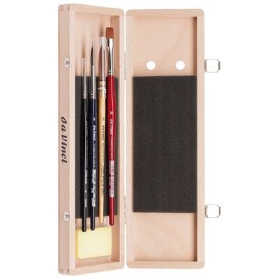 da Vinci Watercolor Synthetic Bristle, Assorted Brushes, 4/Pack (DVXVA52790)