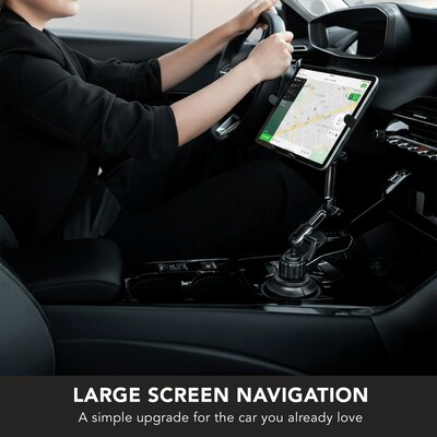 Mount-It! Tablet Car Cup Holder Mount for iPad 2/3/iPad Air/iPad Air 2 and 7 to 11 Tablets, Black (MI-7320)