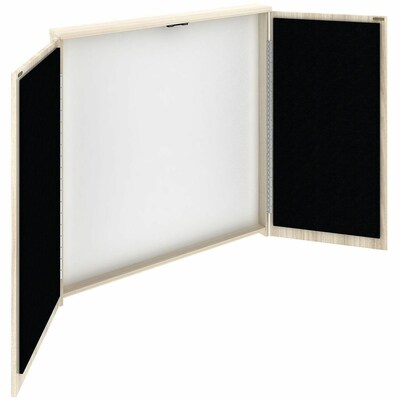 Lorell Essentials Series 47.25 Presentation Cabinet With Dry-Erase Whiteboard, Modern Elm (LLR66345)