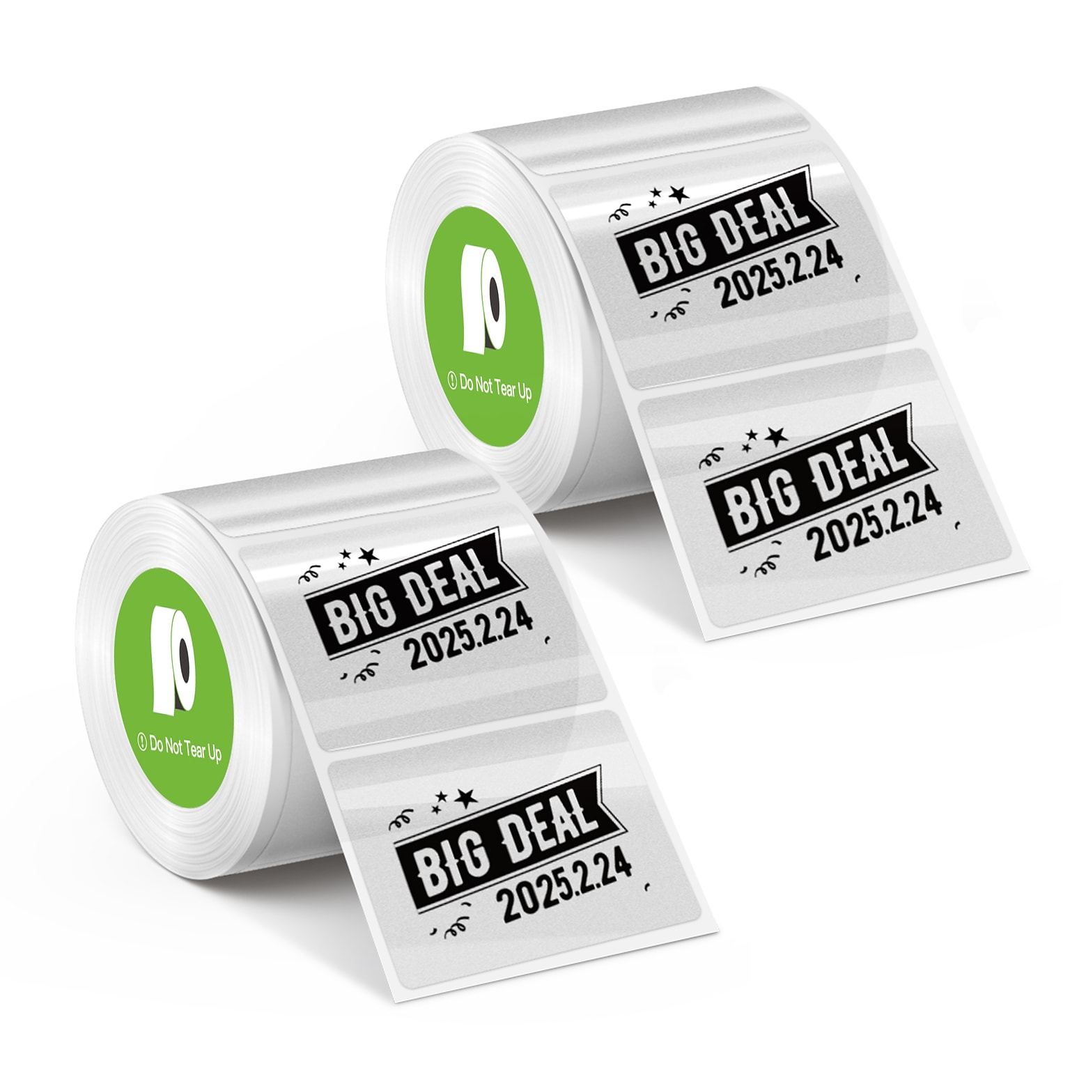 Nelko Label Paper 40x30mm 2 Rolls/set for PM220, Transparent (US-4030TR-2R)