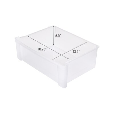 Iris Stackable Wide Chest, 3 Drawer, Black, 2/Pack (380026)
