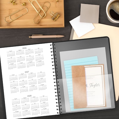 2027 AT-A-GLANCE 8.5" x 11" Daily Appointment Book, Faux Leather Cover, Black (70-222-05-27)
