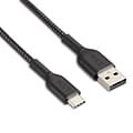 NXT Technologies™ 4 Ft. Braided USB-C to USB-A Cable, Black (NX60473)