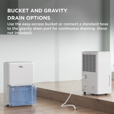 TCL 32-Pint Portable Dehumidifier, 3-Speed, Covers up to 3000 sq. ft., White (T32DC9R)