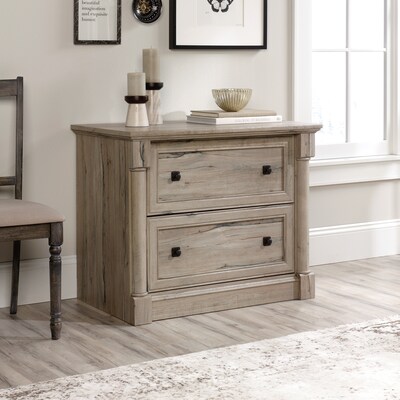 Sauder Palladia 2-Drawer Lateral File Cabinet, Letter/Legal Size, 29.63H x 36.75W x 22D, Split Oak (424812)